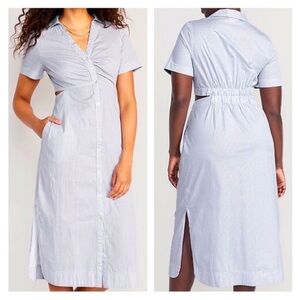 Midi shirt dress